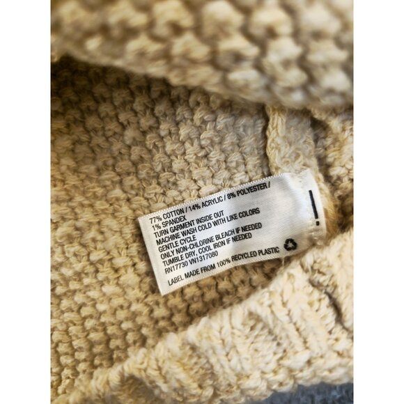 Universal Thread Womens Beige Knit Pullover Sweater With Half-Zip & High Collar - Picture 5 of 10